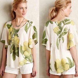 Maeve by Anthropologie yellow floral top